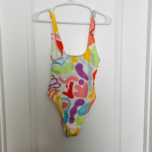 Desigual Women's Biki Arte One-Piece Swimsuit Size S Multicolor Abstract Print - Picture 2 of 8